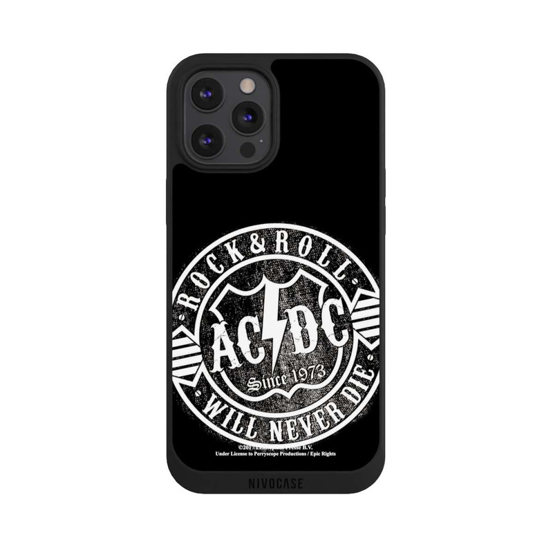 iPhone 12 Pro Max NIVOpure ACDC Rock and Roll Weiss