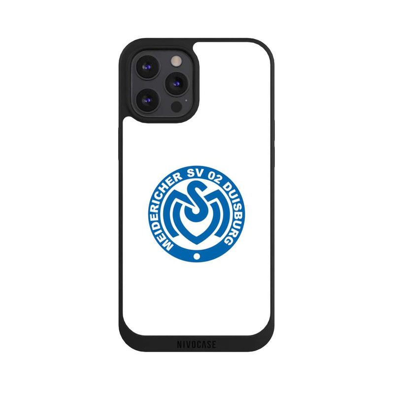 iPhone 12 Pro Max NIVOpure MSV Logo auf Weiß