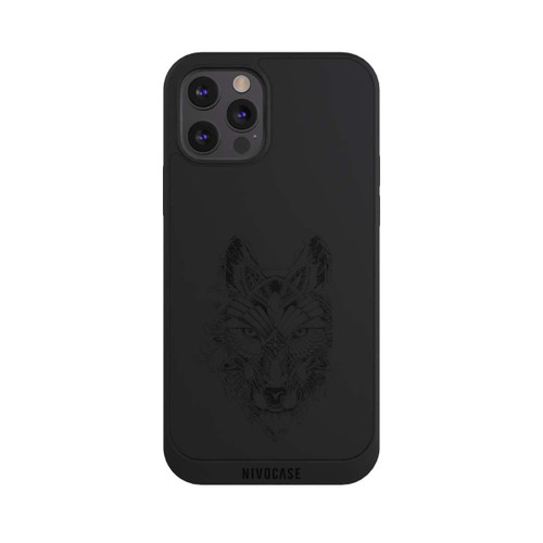 Apple iPhone 12 Pro Max NIVOpure Wolf Mandala ohne Hintergrund