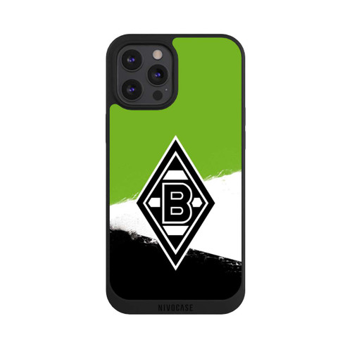 Apple iPhone 12 Pro Max NIVOpure Borussia Grunge Grün-Weiss-Schwarz