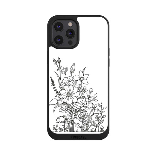 Apple iPhone 12 Pro Max NIVOpure Flowers Line Art