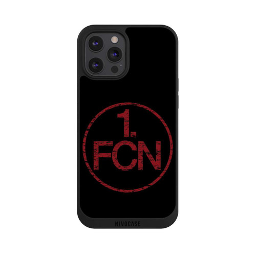 Apple iPhone 12 Pro Max NIVOpure FCN Logo Rot Hintergrund Schwarz
