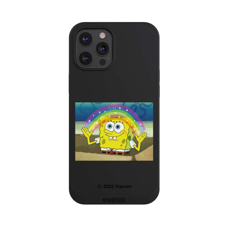 iPhone 12 Pro Max NIVOpure Bob L'Éponge - Meme Arc-en-ciel Transparent