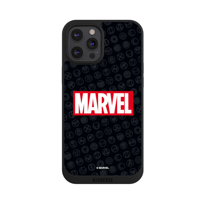iPhone 12 Pro Max NIVOpure Marvel Logo Black Red 