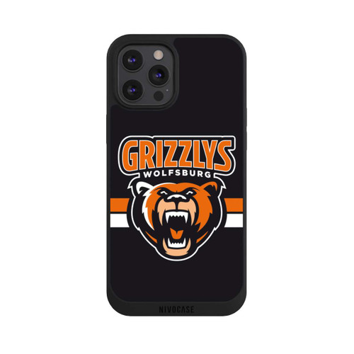 Apple iPhone 12 Pro Max NIVOpure Logo Streifen Orange und Weiß 