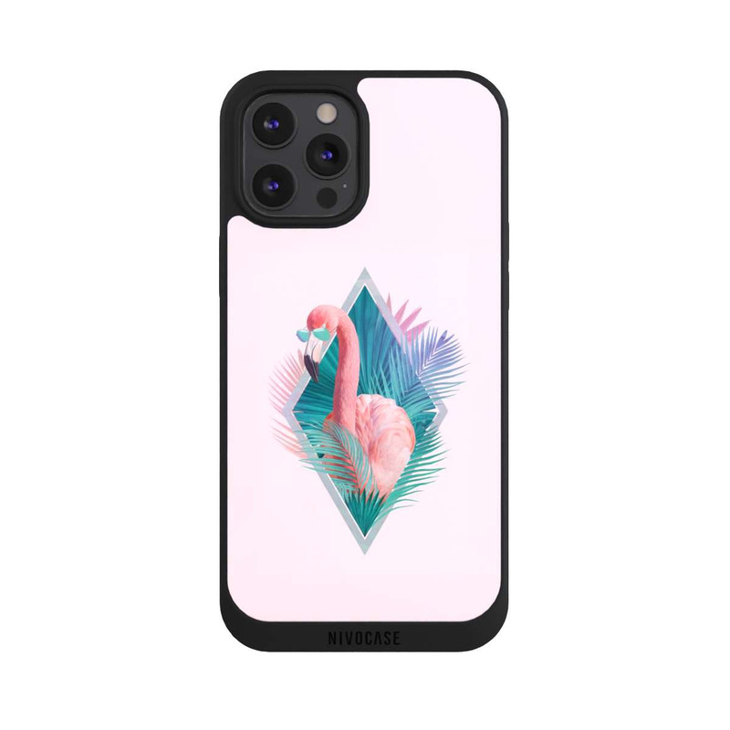 iPhone 12 Pro Max NIVOpure Feuilles tropicales Flamant