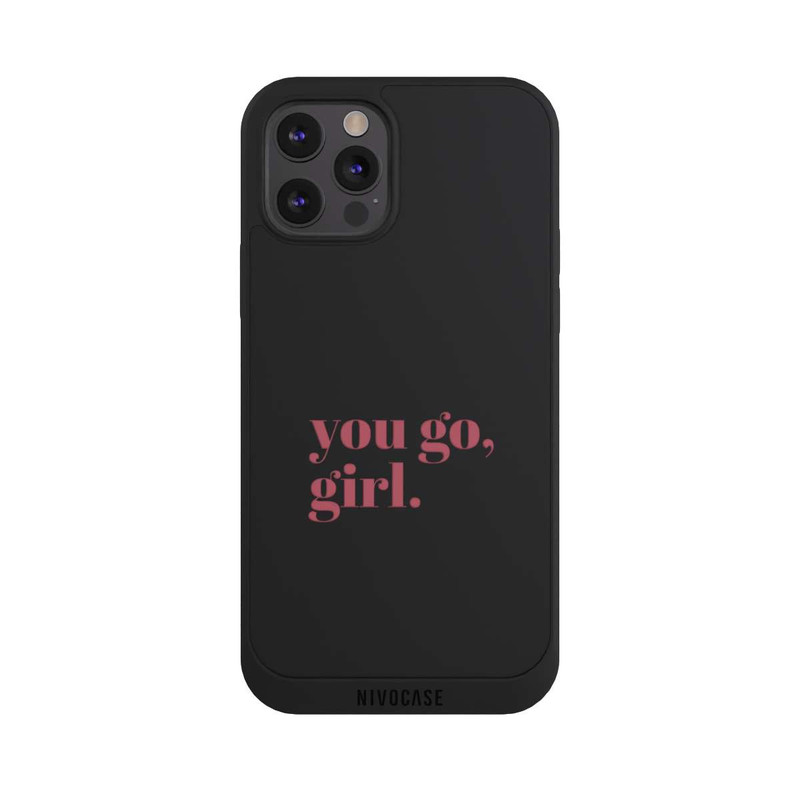 iPhone 12 Pro Max NIVOpure You Go Girl Rosa Transparent