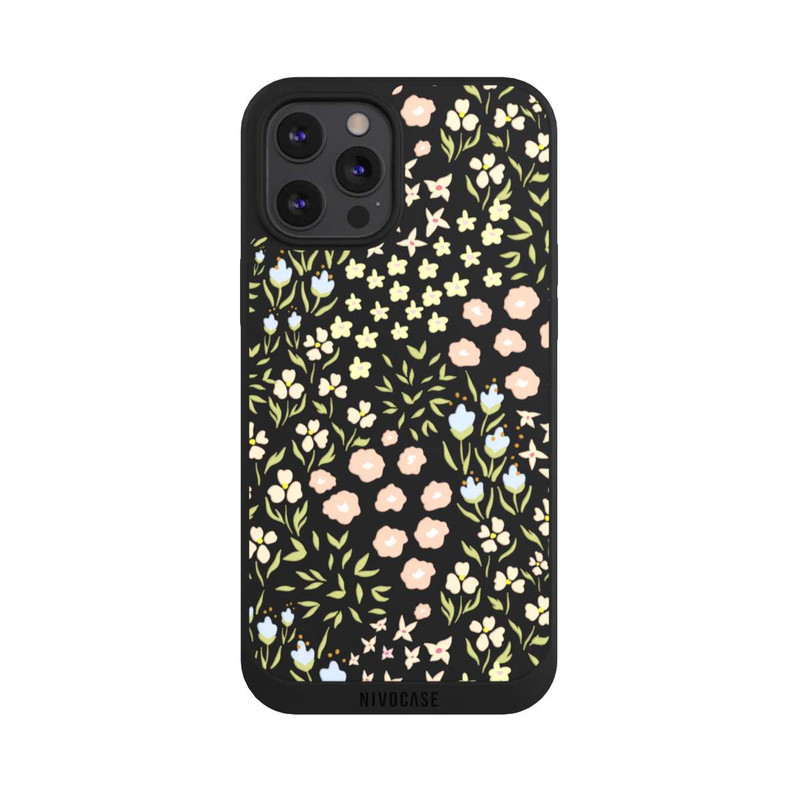 iPhone 12 Pro Max NIVOpure Summer Flowers Pattern Pastel Colors Transparent
