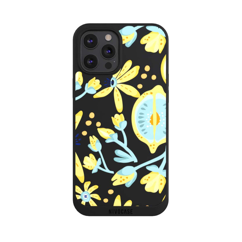iPhone 12 Pro Max NIVOpure Sommerliches Zitronenmuster Transparent