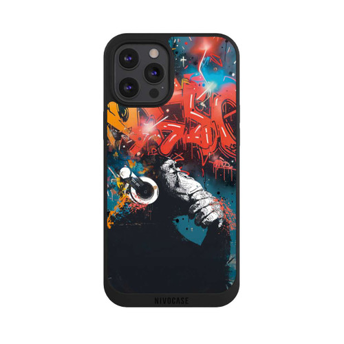 Apple iPhone 12 Pro Max NIVOpure Affe Stereo Kopfhörer Graffiti Street Art