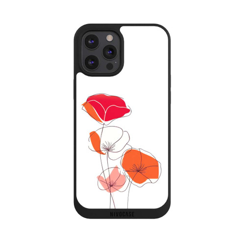 Apple iPhone 12 Pro Max NIVOpure Poppies Line Art
