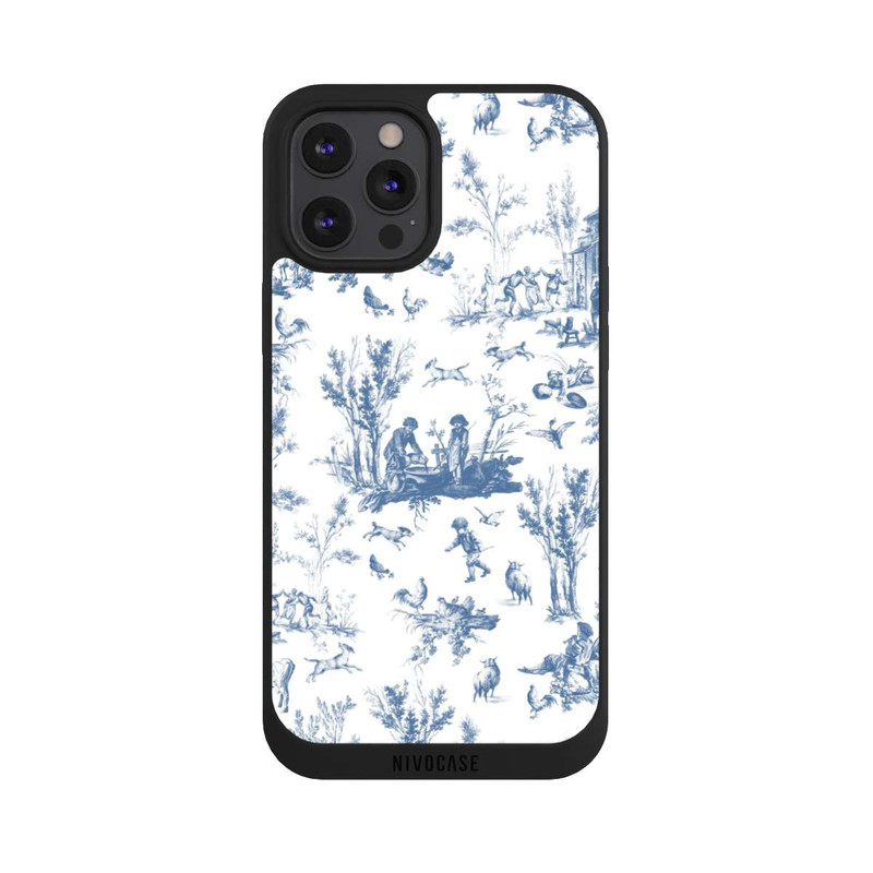 iPhone 12 Pro Max NIVOpure Blue Landscape Vintage Pattern