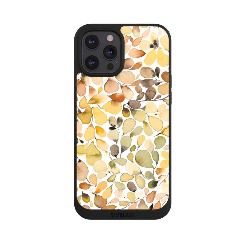iPhone 12 Pro Max NIVOpure Eucalyptus Watercolor Leaves Brown Autumn