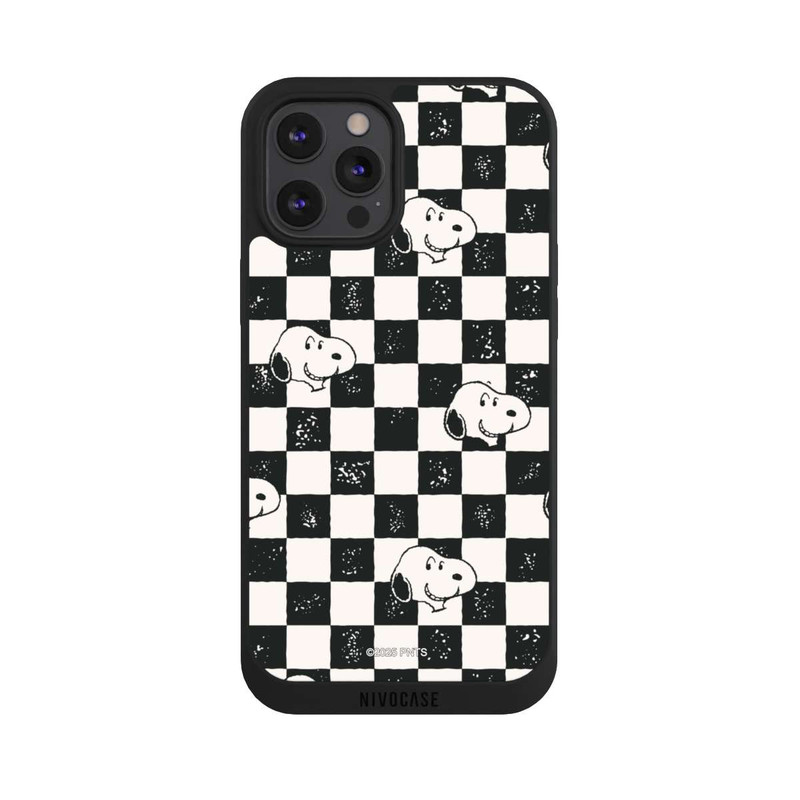iPhone 12 Pro Max NIVOpure Snoopy Heads Checked Pattern