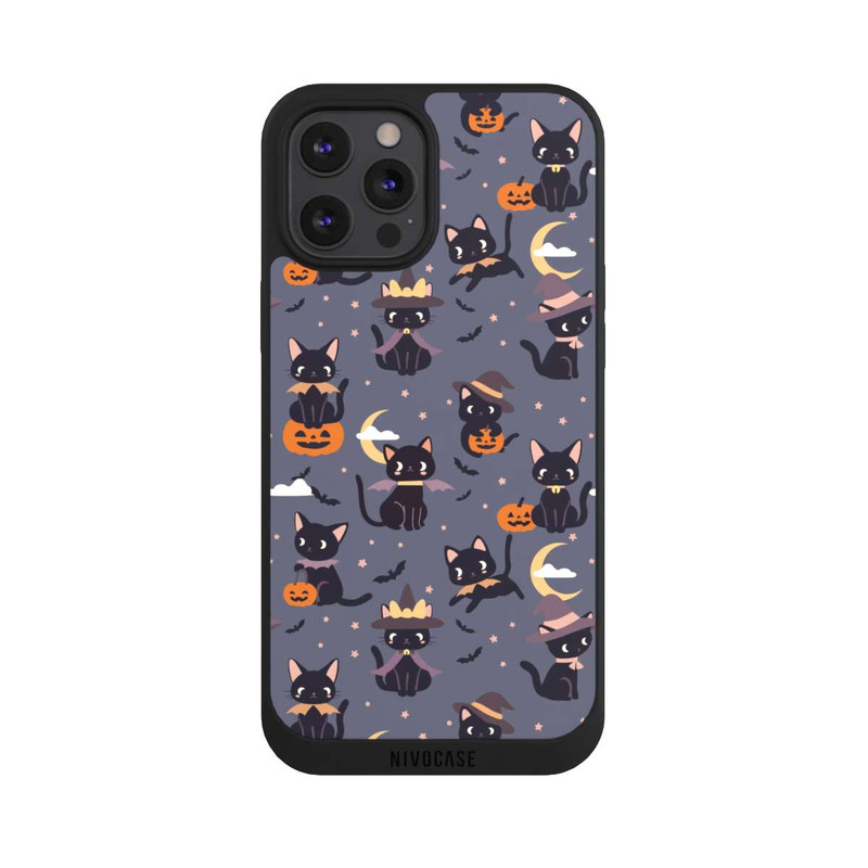 iPhone 12 Pro Max NIVOpure Cute Halloween Witch Cats and Pumpkins