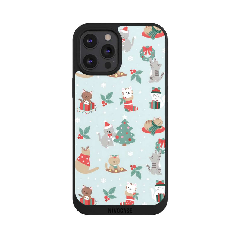 iPhone 12 Pro Max NIVOpure Chats Festifs dans un Payage d'Hivernal