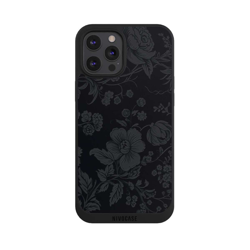 iPhone 12 Pro Max NIVOpure Fleur Foncée Look Vintage