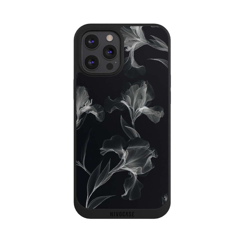 iPhone 12 Pro Max NIVOpure Fleurs en Noir et Blanc Radiographie