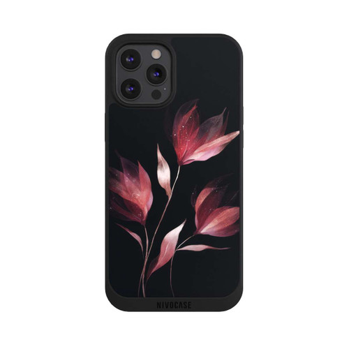 Apple iPhone 12 Pro Max NIVOpure Burgunderrote Blume Negativ
