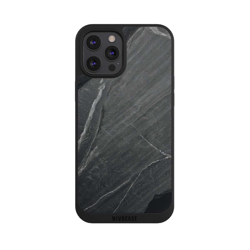 iPhone 12 Pro Max NIVOpure Texture De Pierre Grise avec IA