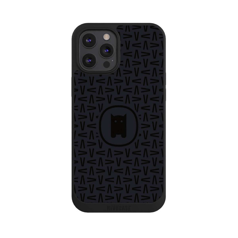 iPhone 12 Pro Max NIVOpure Nivocase Muster Schwarz Grau