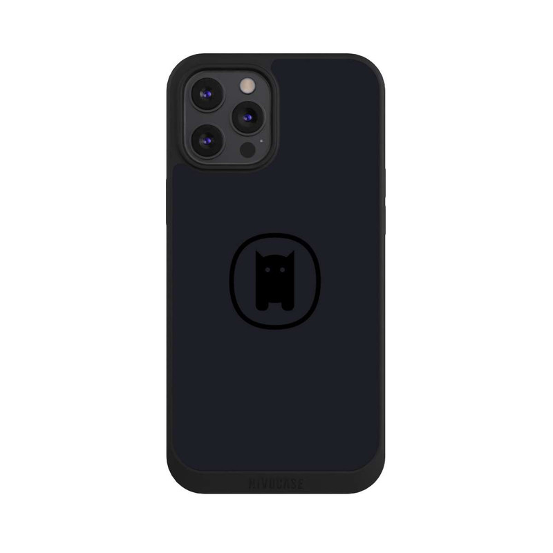 iPhone 12 Pro Max NIVOpure Nivocase Logo Gross Schwarz Grau 