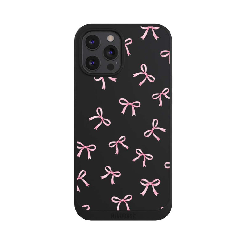 iPhone 12 Pro Max NIVOpure Rosa Schleifen transparent mit KI