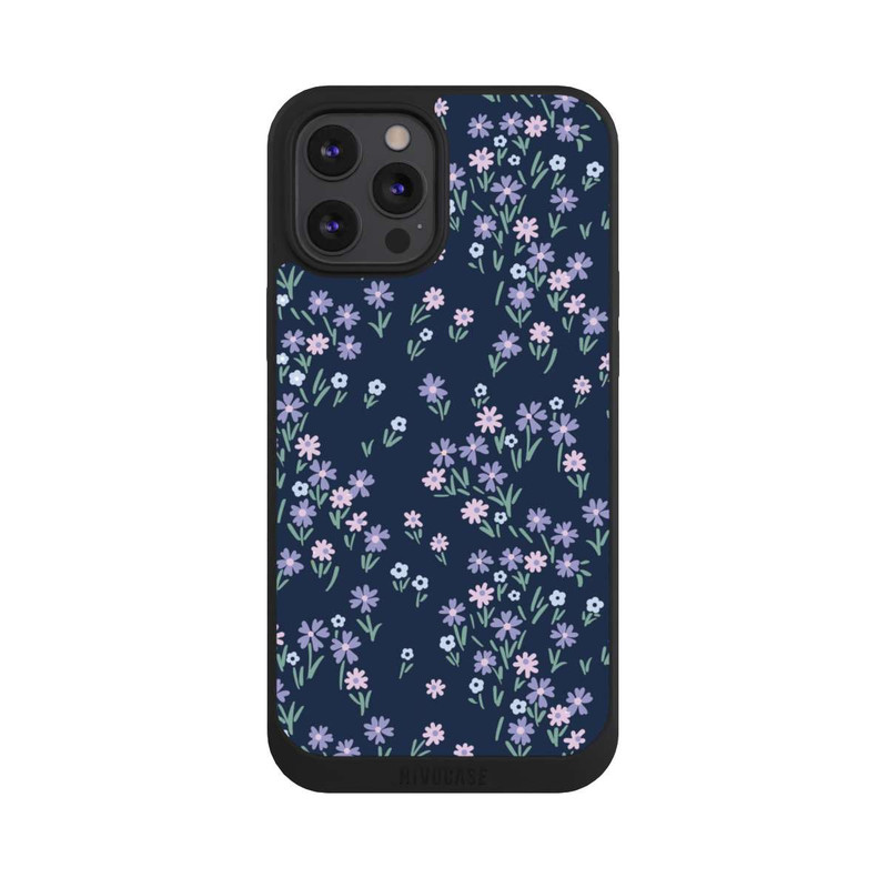 iPhone 12 Pro Max NIVOpure Dark Blue Floral Theme