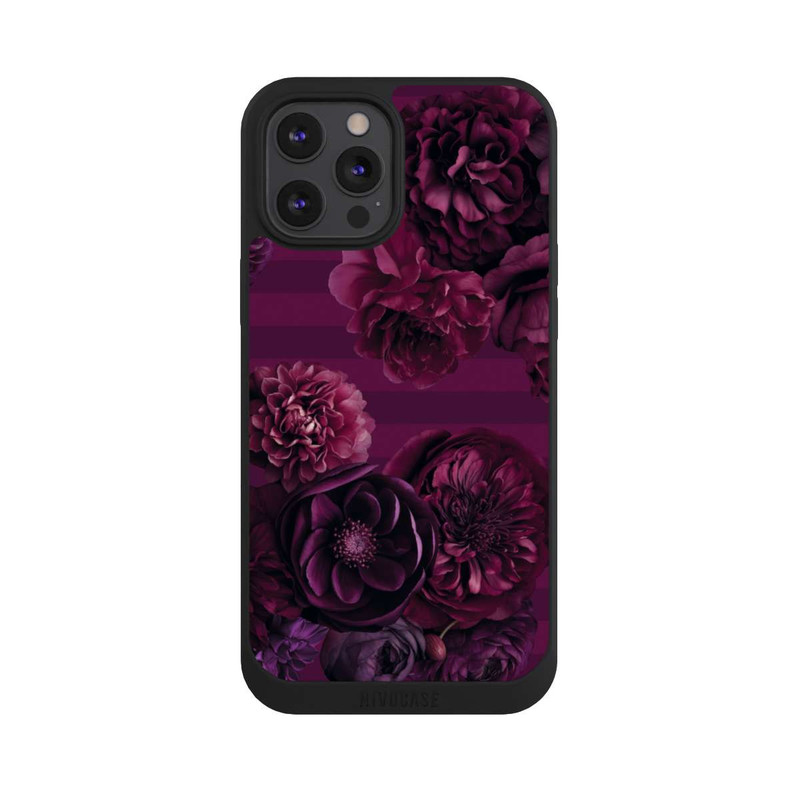 iPhone 12 Pro Max NIVOpure Majestic Baroque Blossom Dream Burgundy Pink mit KI