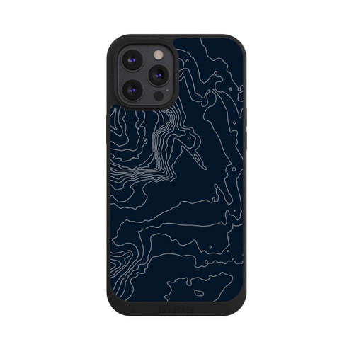 Apple iPhone 12 Pro Max NIVOpure Berg Höhenlinien Dunkel