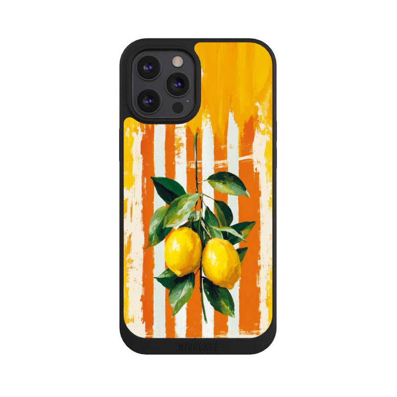 iPhone 12 Pro Max NIVOpure Summer Lemons on Stripes with AI