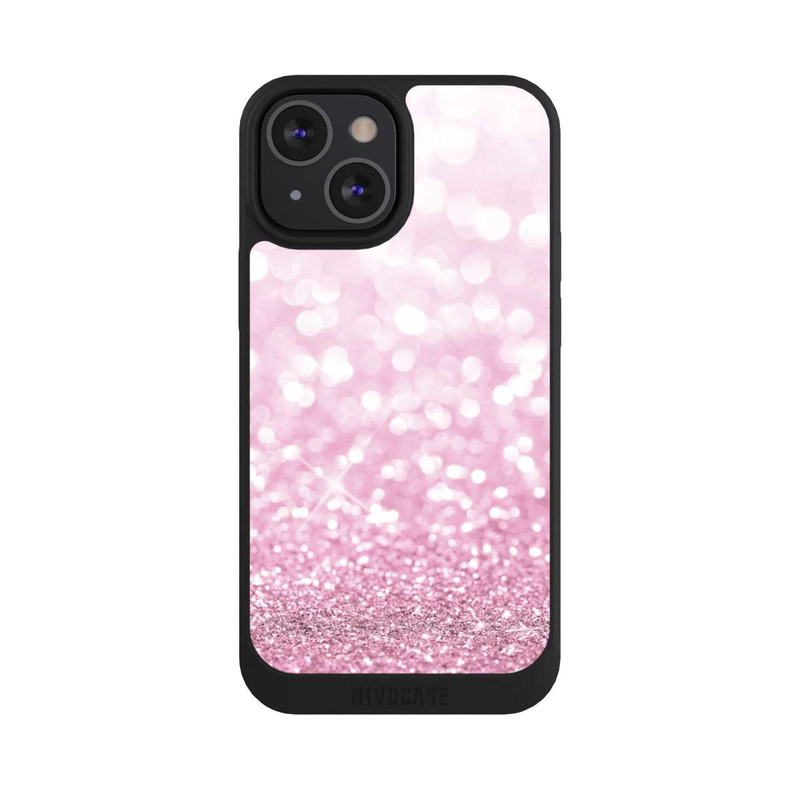 iPhone 13 Mini NIVOpure Pluie de paillettes roses look