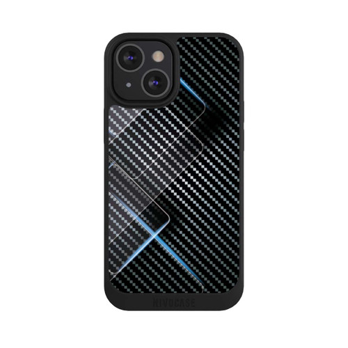 Apple iPhone 13 Mini NIVOpure Blaue Linien auf Karbon