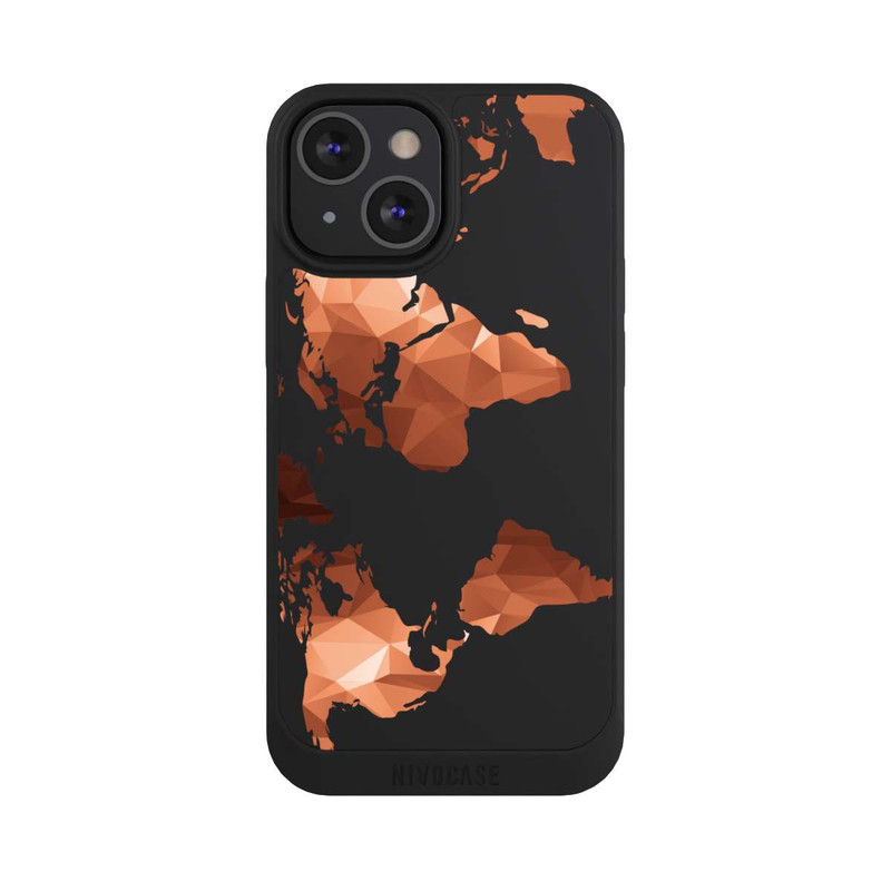 iPhone 13 Mini NIVOpure Worldmap Triangle ohne Hintergrund