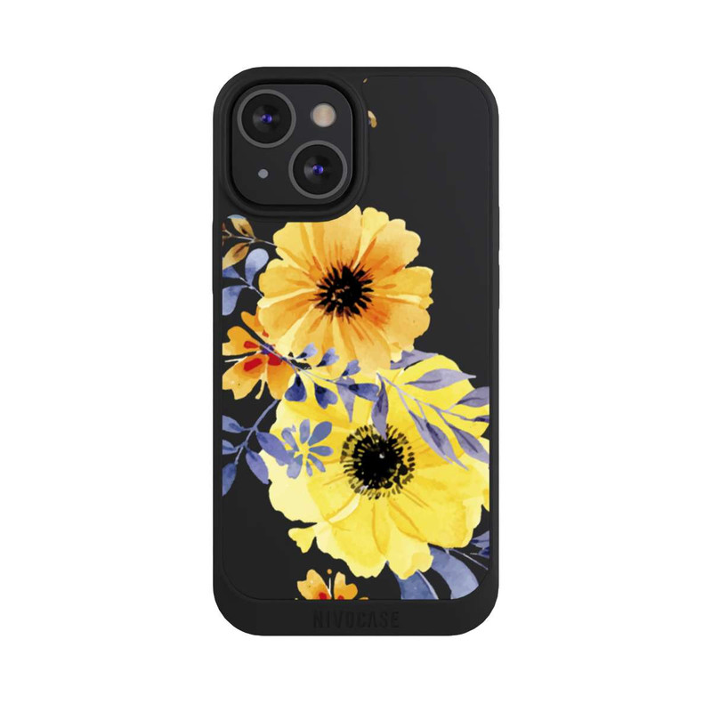 iPhone 13 Mini NIVOpure Gelbe schwedische Blumen