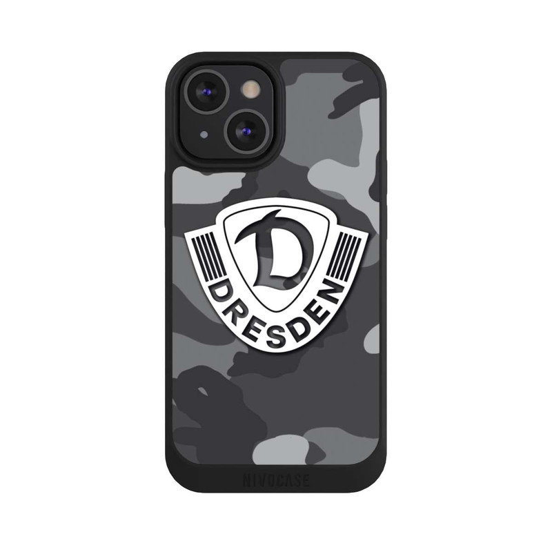 iPhone 13 Mini NIVOpure Dresden Camouflage Grau - Dynamo Dresden