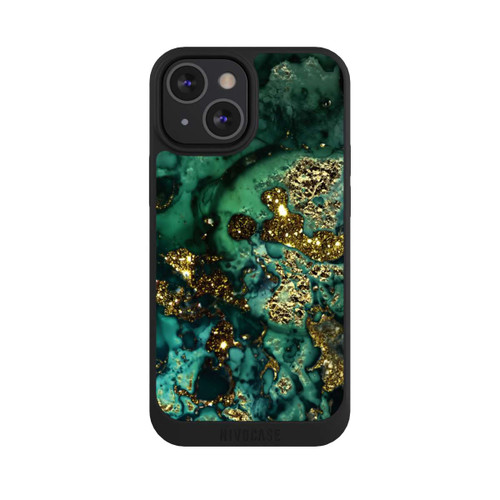 Apple iPhone 13 Mini NIVOpure Cyan Glitzer Marmorlook