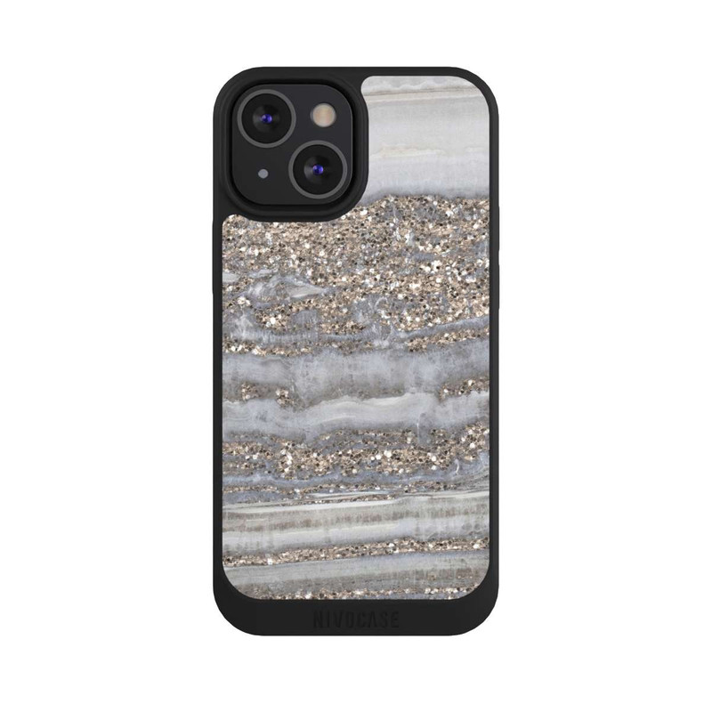 iPhone 13 Mini NIVOpure Weißer Glitzer Marmor Look