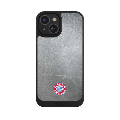 Apple iPhone 13 Mini NIVOpure Klassisches FCB Logo Klein - Bunt auf Metalllook