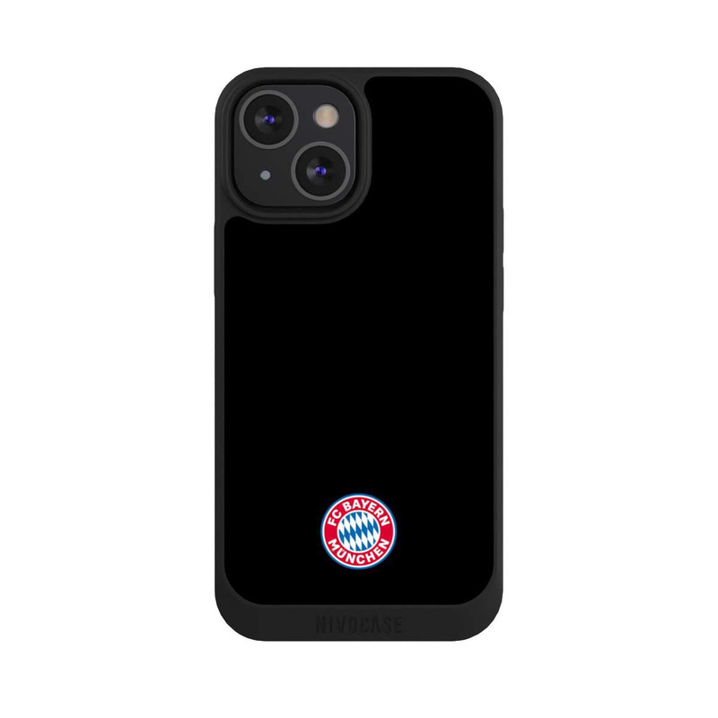 iPhone 13 Mini NIVOpure Logo FCB Classique Petit - Coloré sur Fond Noir