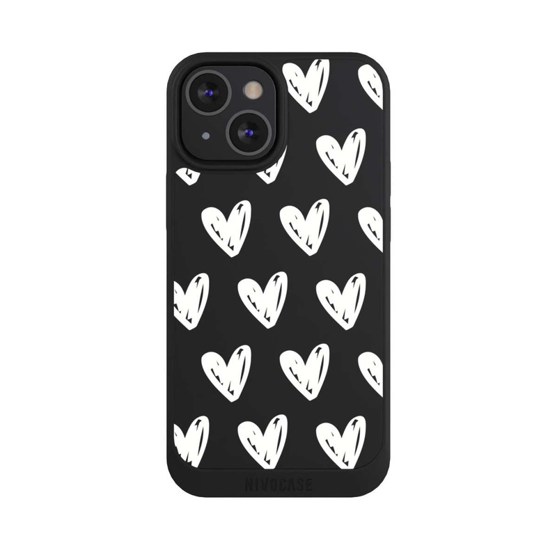 iPhone 13 Mini NIVOpure Herzen Weiß ohne Hintergrund