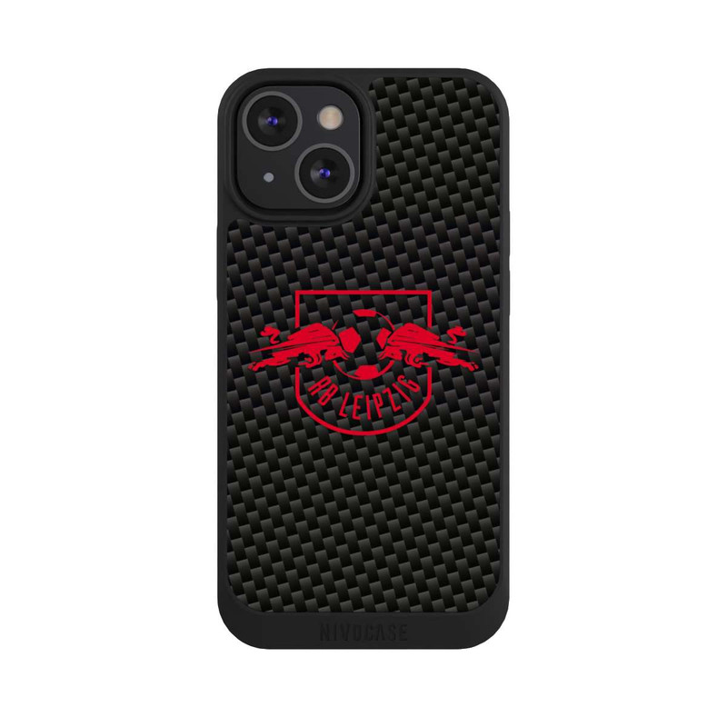 iPhone 13 Mini NIVOpure Rotes RB Leipzig Logo auf Carbonoptik