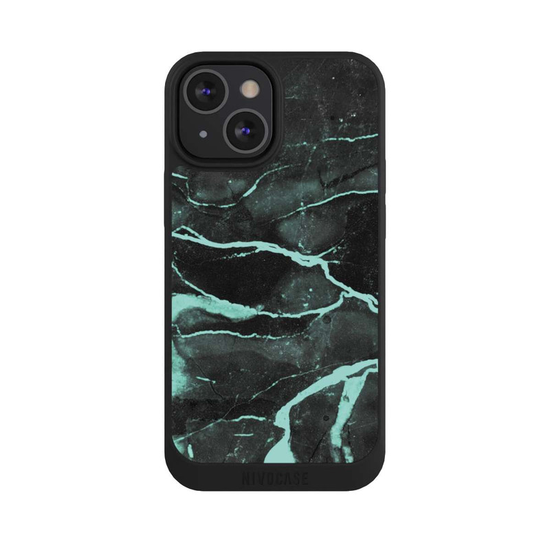 iPhone 13 Mini NIVOpure Grauer und blauer Marmor