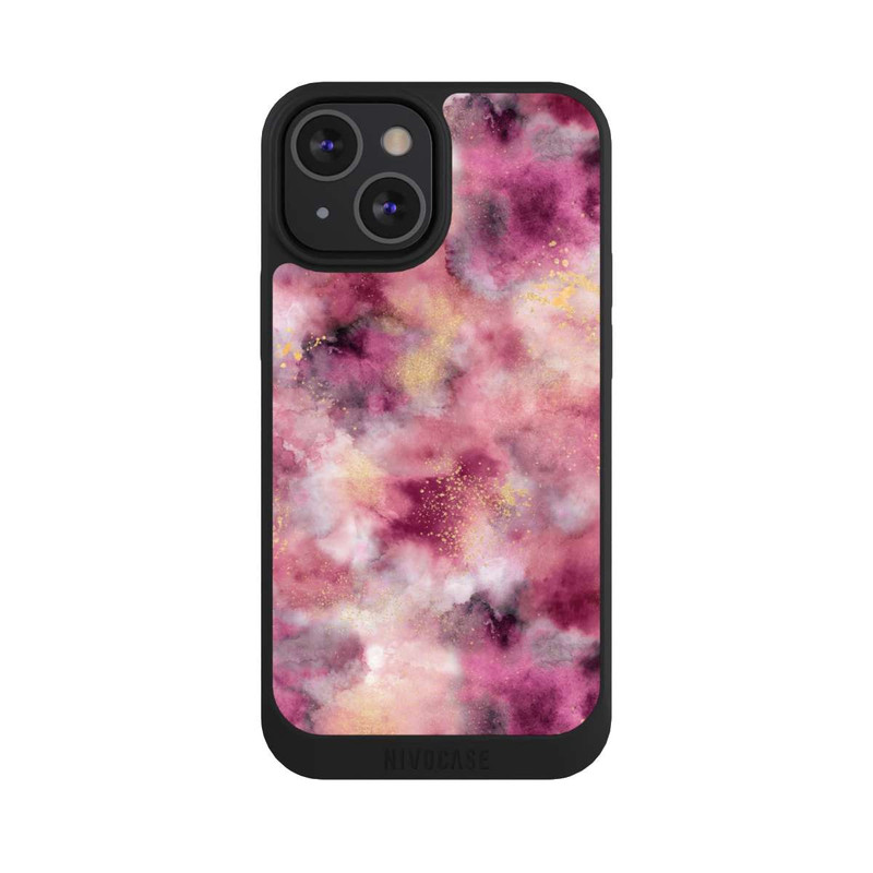 iPhone 13 Mini NIVOpure Rauchiges Marmoraquarell rosa