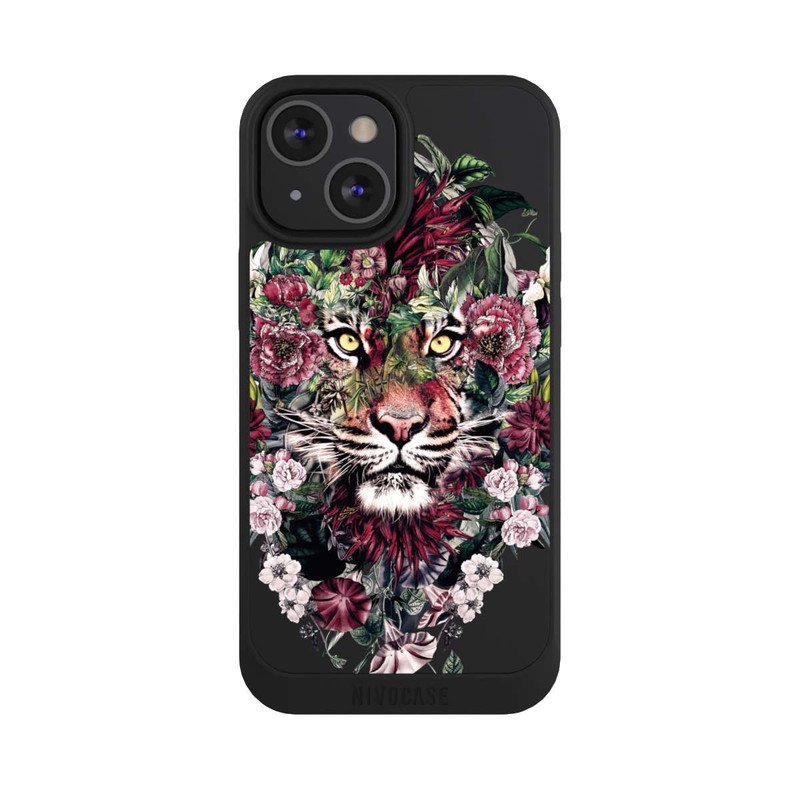 iPhone 13 Mini NIVOpure Floraler Tiger ohne Hintergrund