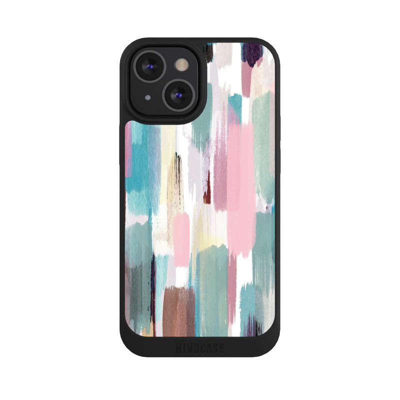 iPhone 13 Mini NIVOpure Coups de pinceau abstraits Nuances pastel