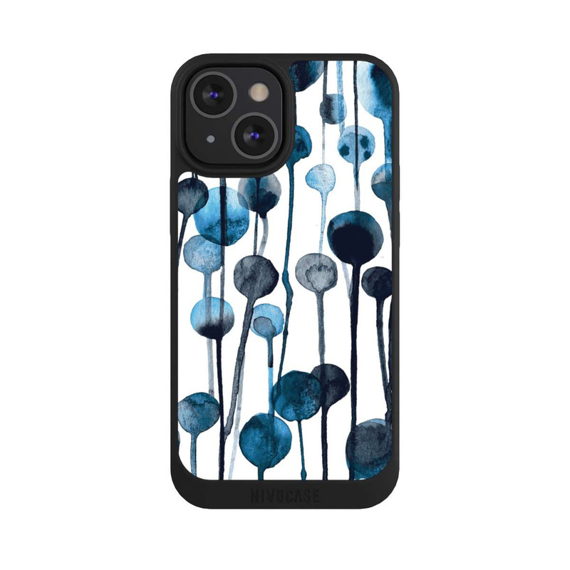 iPhone 13 Mini NIVOpure Tropfende Punkte blau