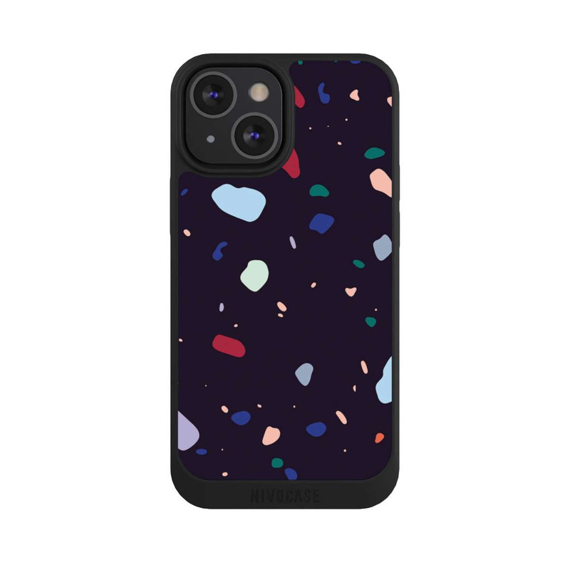iPhone 13 Mini NIVOpure Moderner dunkel abgerundeter Terrazzo
