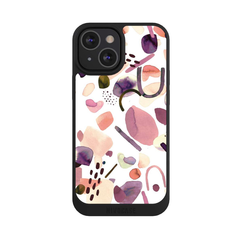 iPhone 13 Mini NIVOpure Abstrakte Formen aquarell lila