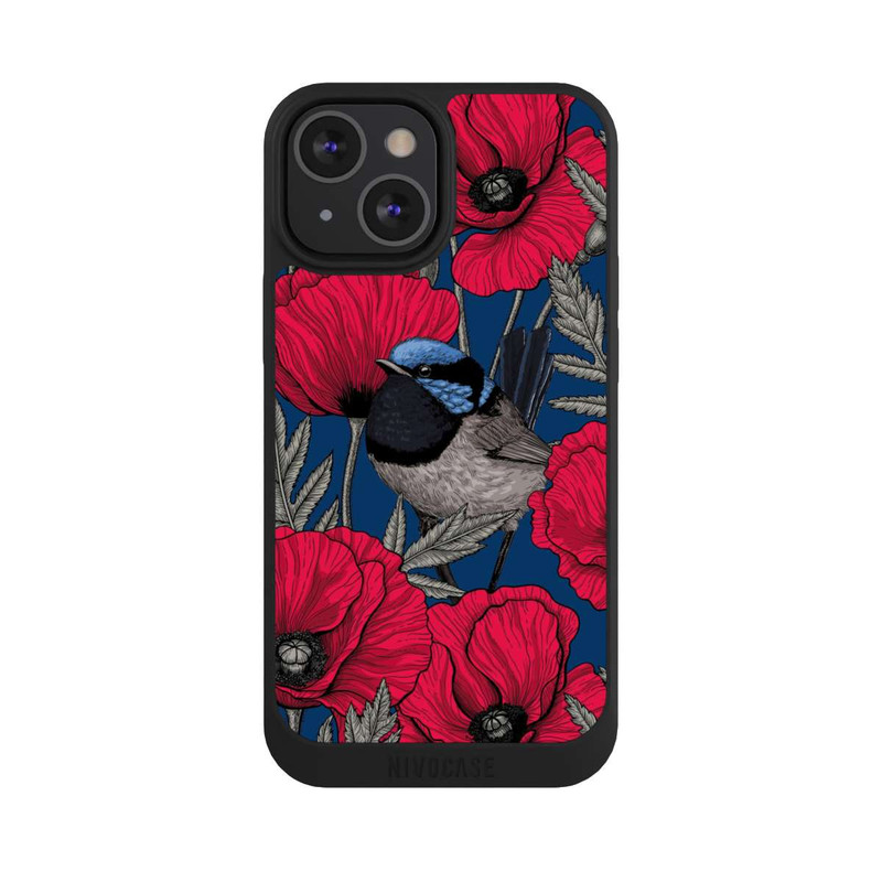 iPhone 13 Mini NIVOpure Zaunkönige und Mohnblumen 2